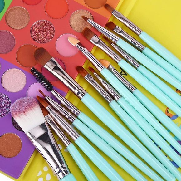 UCANBE Splashy Candies Eyeshadow Palette + 15pcs Makeup Brush Set - Picture 6 of 6
